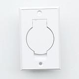 Ducted Vacuum Inlet Valve Round Door - White or Ivory