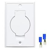 Ducted Vacuum Inlet Valve Round Door - White or Ivory