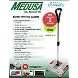 Medusa Battery Powered Floor Sweeper incl 2 batteries